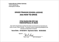 Driver Training School License